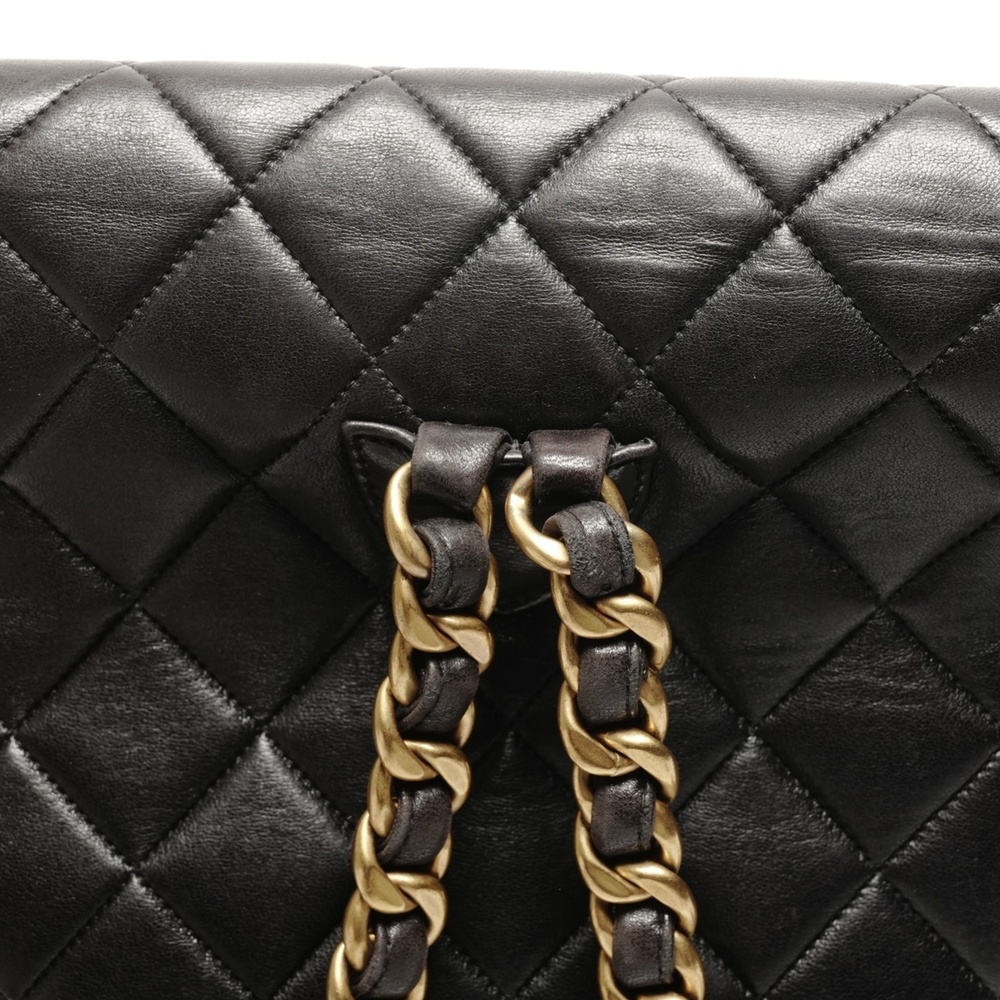 CHANEL No. 3 1994-1996 Lambskin Duma Matelasse Backpack/Daypack in Black - Picture 13 of 15